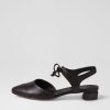 Shoes DJANGO & JULIETTE | Fontana Black Cut Scratch Leather Flat Shoes