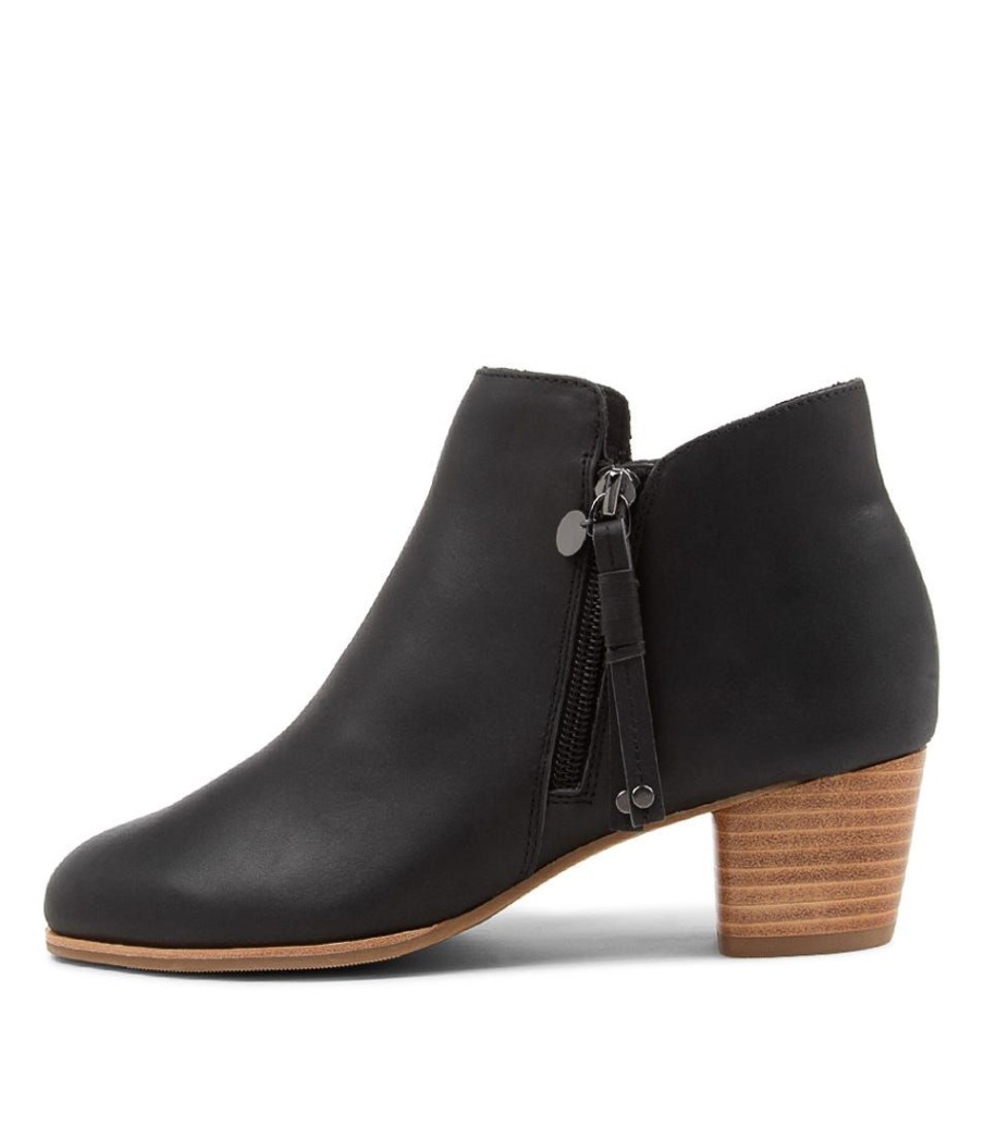 Shoes ZIERA | Grimm W Black Leather Ankle Boots Nh