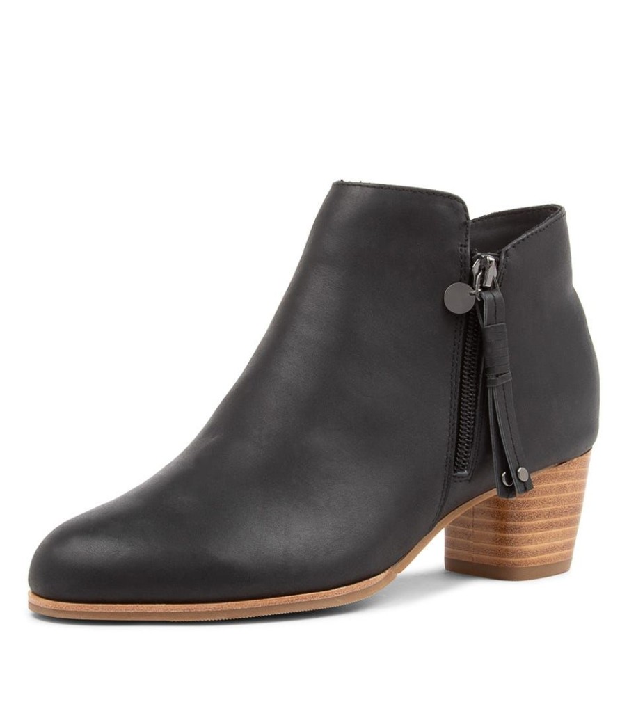 Shoes ZIERA | Grimm W Black Leather Ankle Boots Nh