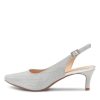 Shoes DIANA FERRARI | Toocine Silver Metallic Suede Heels