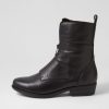 Shoes DJANGO & JULIETTE | Regas Black Leather Fur Ankle Boots