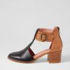 Shoes DJANGO & JULIETTE | Murvin Black Dark Tan Leather Heels