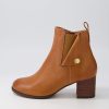 Shoes DJANGO & JULIETTE | Sedna New Tan Choc Leather Chelsea Boots