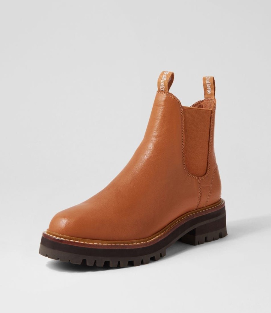 Shoes DJANGO & JULIETTE | Femi Dark Tan Leather Chelsea Boots