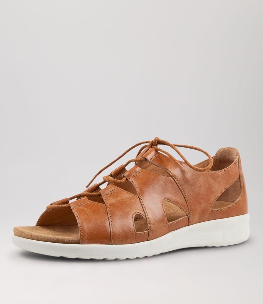 Shoes ZIERA | Barnett Xw Tan Leather Sandals Ws