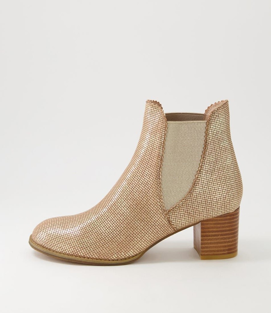 Shoes DJANGO & JULIETTE | Sadore Gold Cut Leather Chelsea Boots