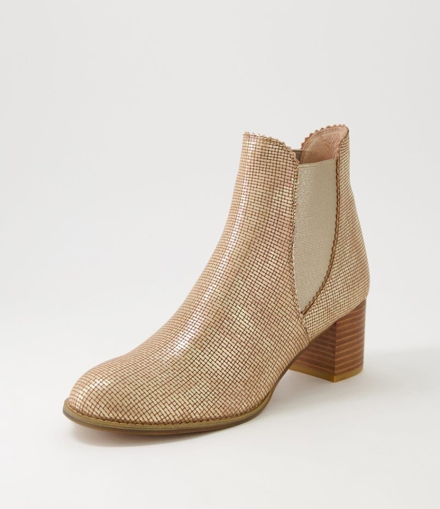 Shoes DJANGO & JULIETTE | Sadore Gold Cut Leather Chelsea Boots