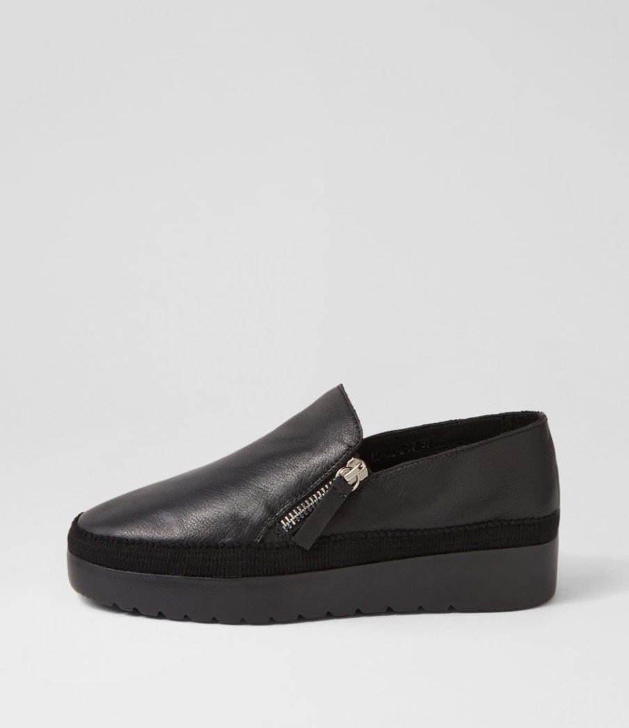 Shoes DIANA FERRARI | Ashlina Black Leather Flat Shoes