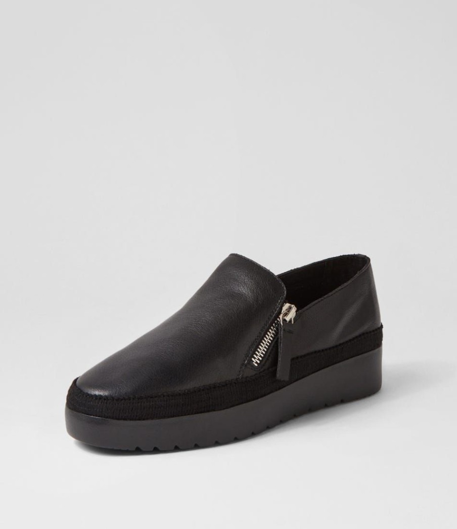 Shoes DIANA FERRARI | Ashlina Black Leather Flat Shoes