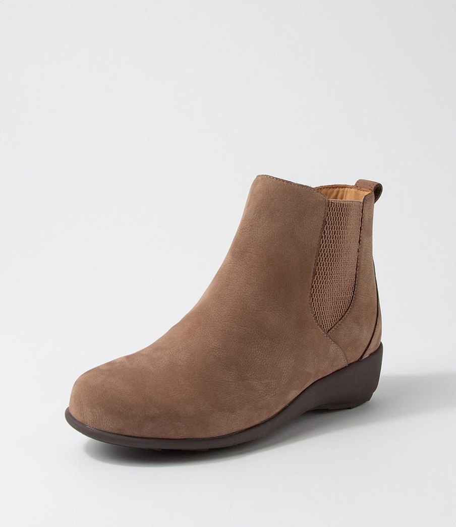 Shoes ZIERA | Shanghai Xf Taupe Tumble Nubuck Chelsea Boots