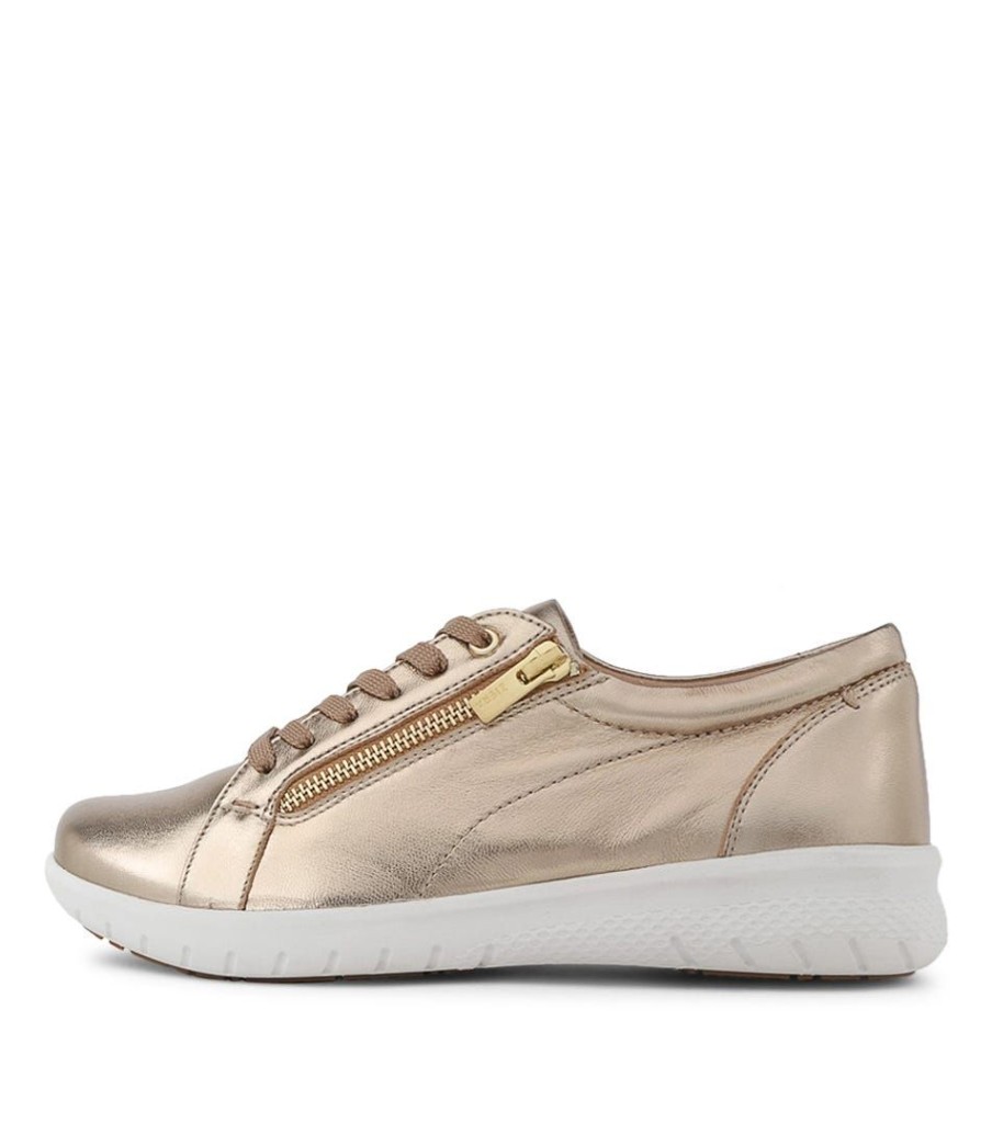 Shoes ZIERA | Solar Xf Champagne Leather Sneakers