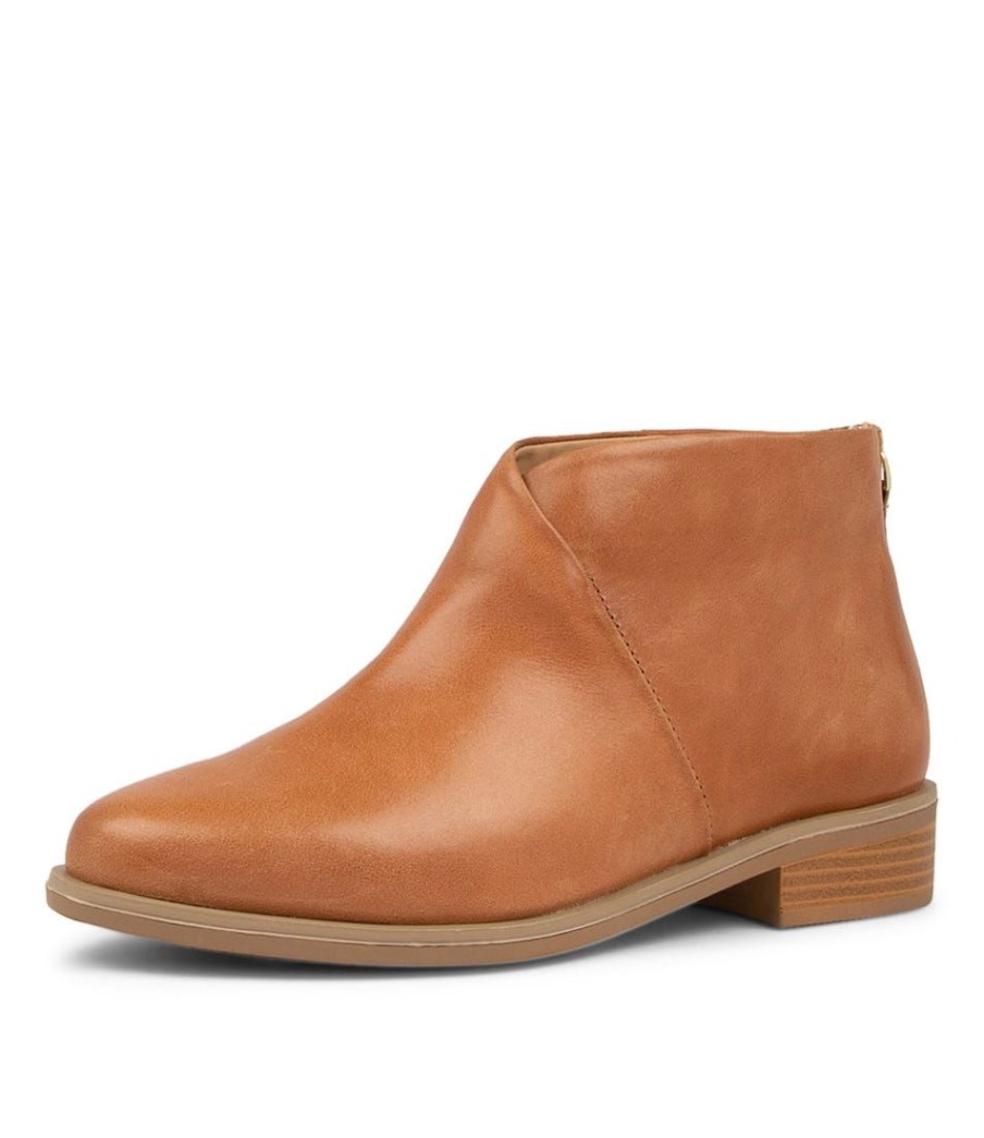 Shoes ZIERA | Sherees Xf Tan Leather Ankle Boots