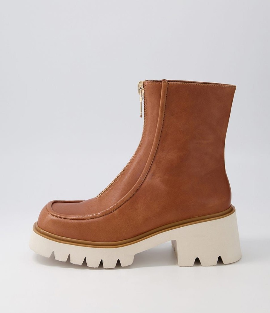 Shoes DJANGO & JULIETTE | Bilbay Cognac Leather Ankle Boots