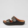 Shoes DIANA FERRARI | Nardi Black Leather Slides