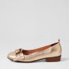 Shoes DJANGO & JULIETTE | Dell Champagne Leather Ballet Flats