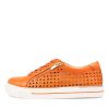 Shoes ZIERA | Ayleen W Orange Leather Sneakers