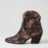 Shoes DJANGO & JULIETTE | Wagon Black Multi Jewel Fabric Ankle Boots