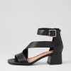 Shoes DJANGO & JULIETTE | Fila Black Leather Sandals