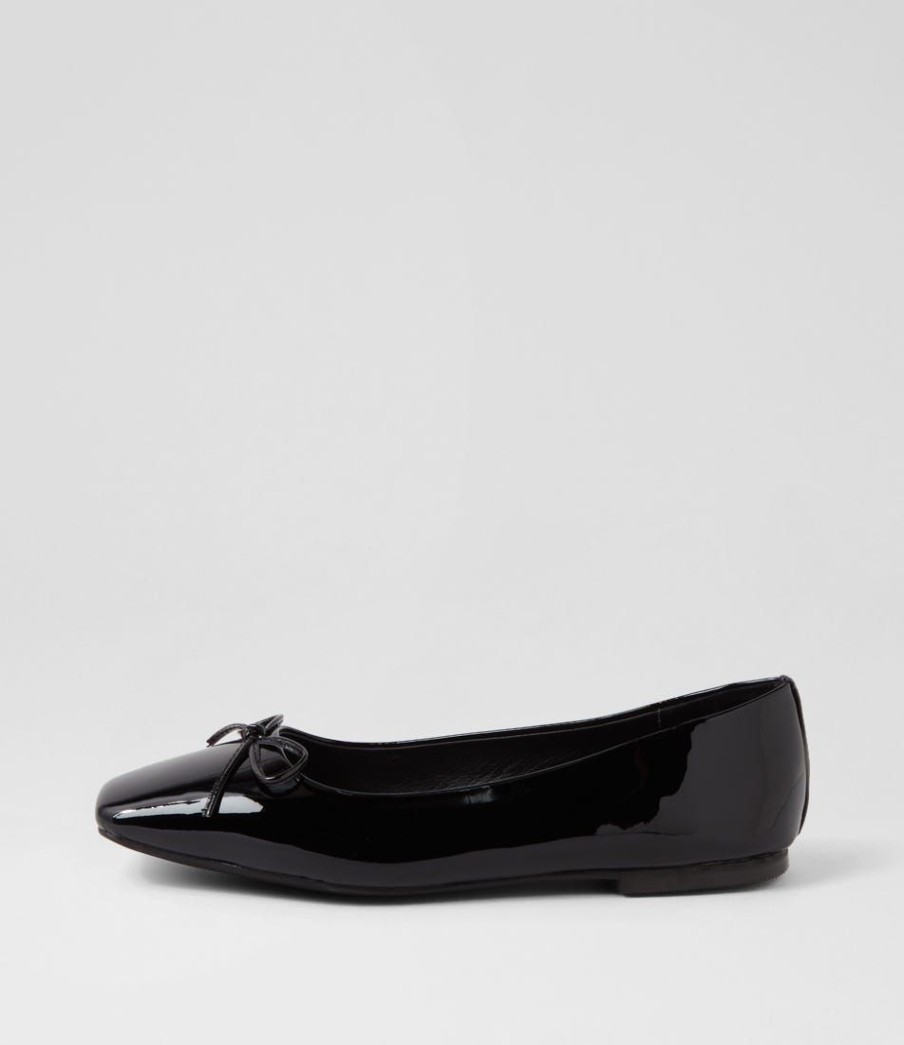 Shoes MOLLINI | Teliyer Black Patent Leather Ballet Flats