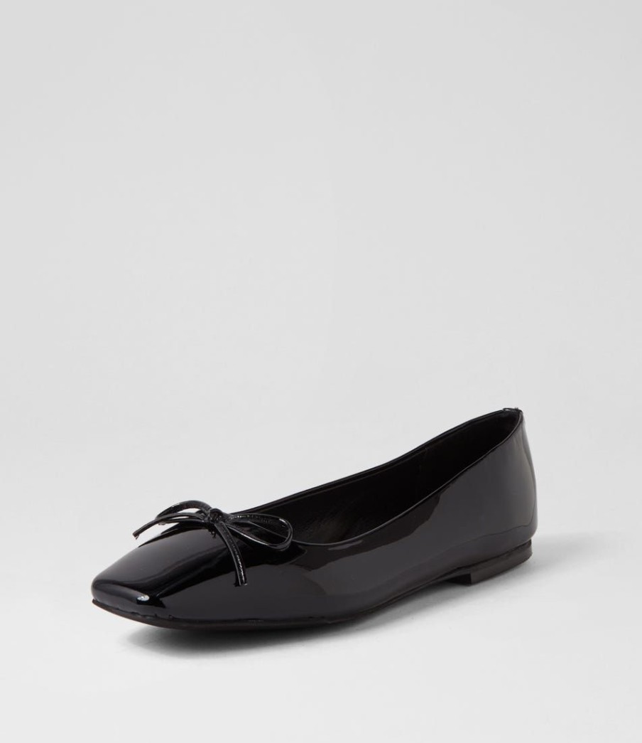 Shoes MOLLINI | Teliyer Black Patent Leather Ballet Flats