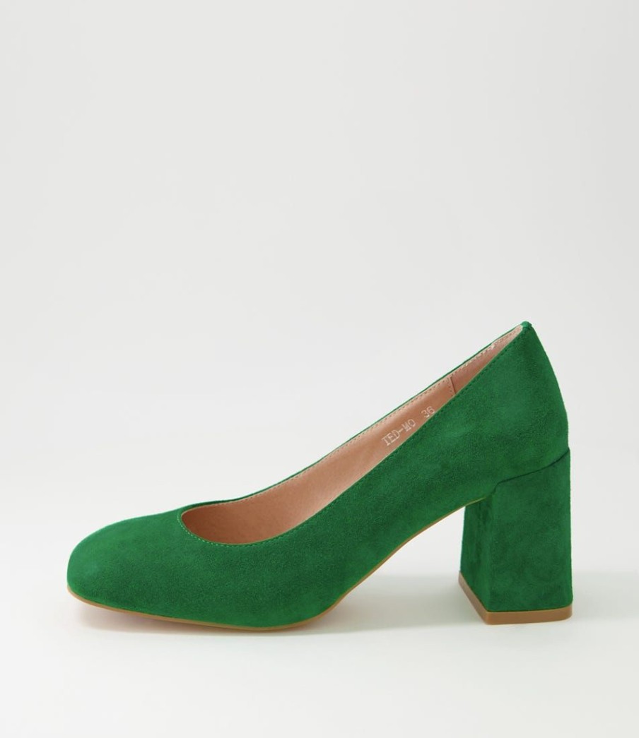 Shoes MOLLINI | Ted Bright Green Suede Heels