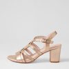 Shoes DIANA FERRARI | Callane Champagne Brushed Leather Sandals