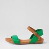 Shoes DJANGO & JULIETTE | Jinnit Bright Emerald Tan Leather Sandals