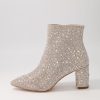 Shoes DJANGO & JULIETTE | Glister Silver Jewel Fabric Ankle Boots