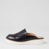 Shoes TOP END | Olmm Black White Leather Mules