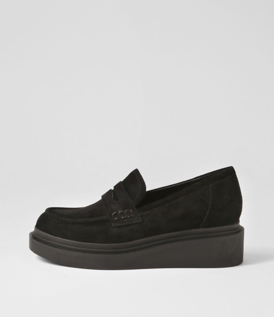 Shoes TOP END | Zoafa Black Suede Loafers