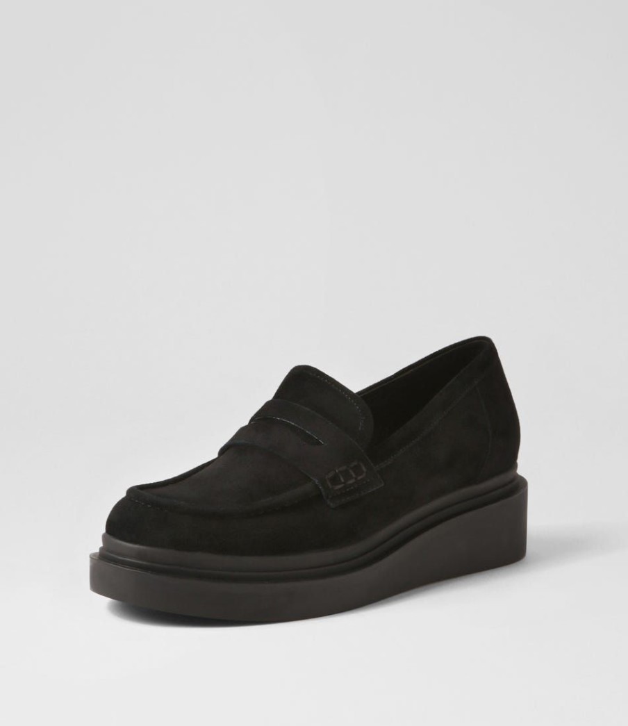 Shoes TOP END | Zoafa Black Suede Loafers