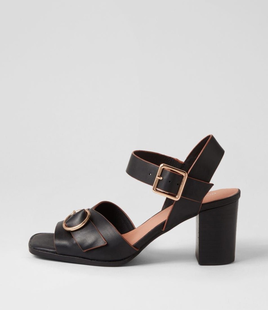 Shoes DJANGO & JULIETTE | Hampton Black Tan Leather Sandals