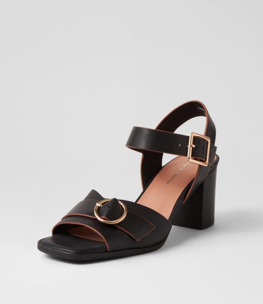 Shoes DJANGO & JULIETTE | Hampton Black Tan Leather Sandals