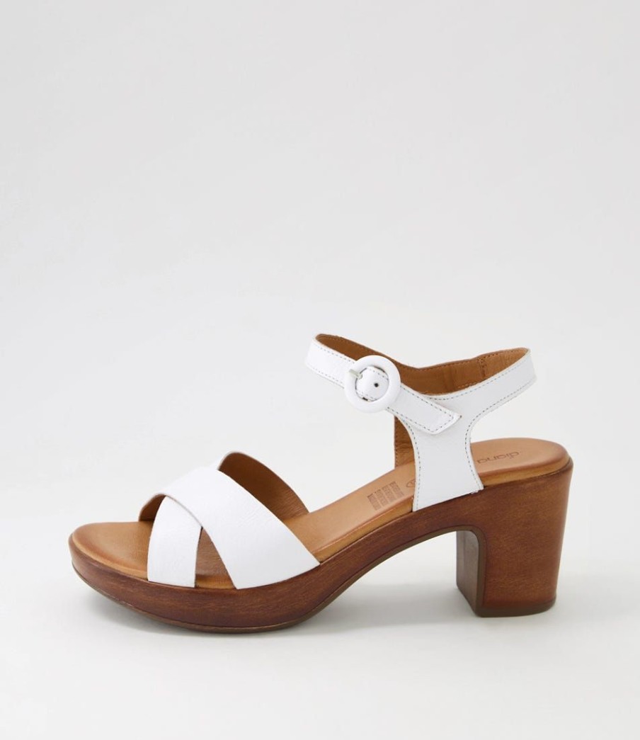 Shoes DIANA FERRARI | Baha2 White Leather Sandals