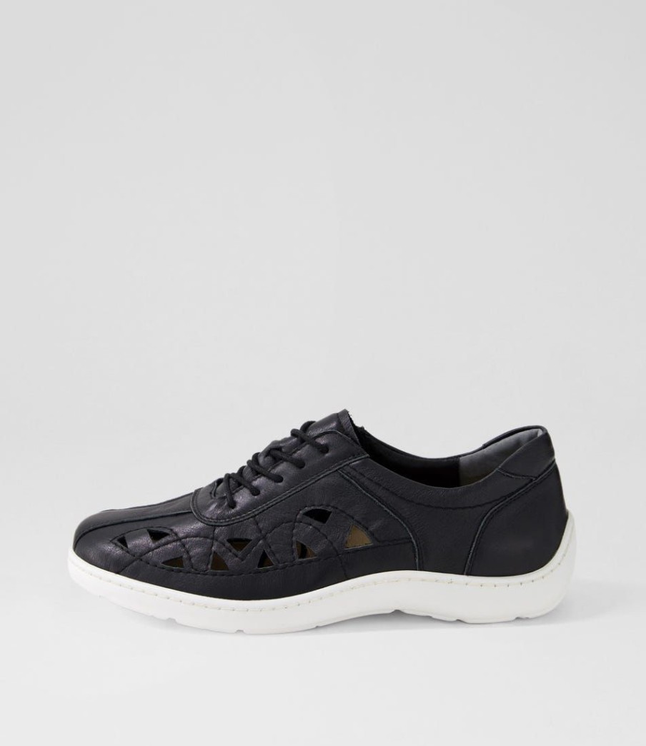 Shoes ZIERA | Watkin Xf Black White Leather Sneakers