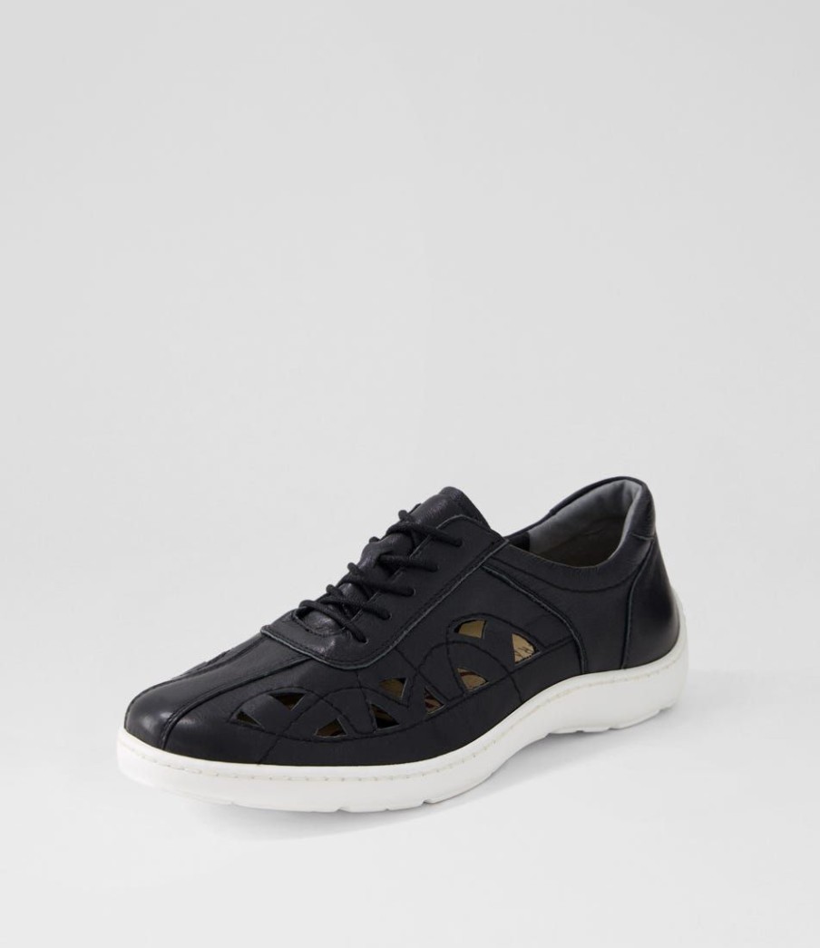 Shoes ZIERA | Watkin Xf Black White Leather Sneakers