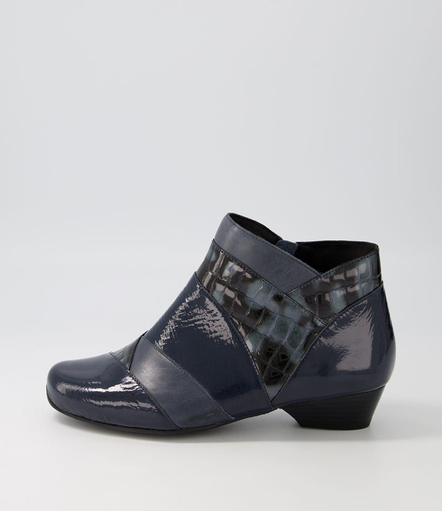 Shoes ZIERA | Canton Xw Navy Mix Ankle Boots