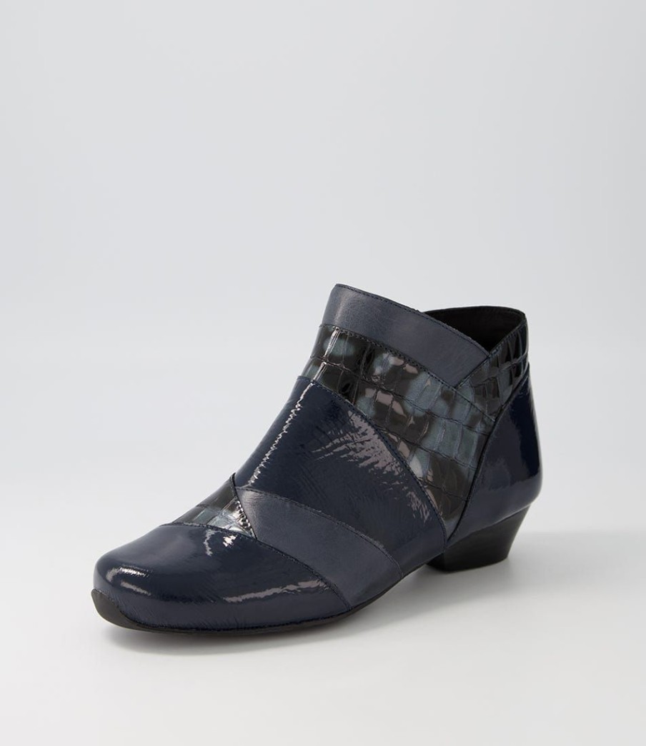 Shoes ZIERA | Canton Xw Navy Mix Ankle Boots