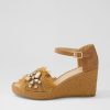 Shoes DJANGO & JULIETTE | Purley Tan Synthetic Raffia Leather Sandals