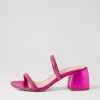 Shoes MOLLINI | Bonnii Fuchsia Metallic Jewels Leather Mules