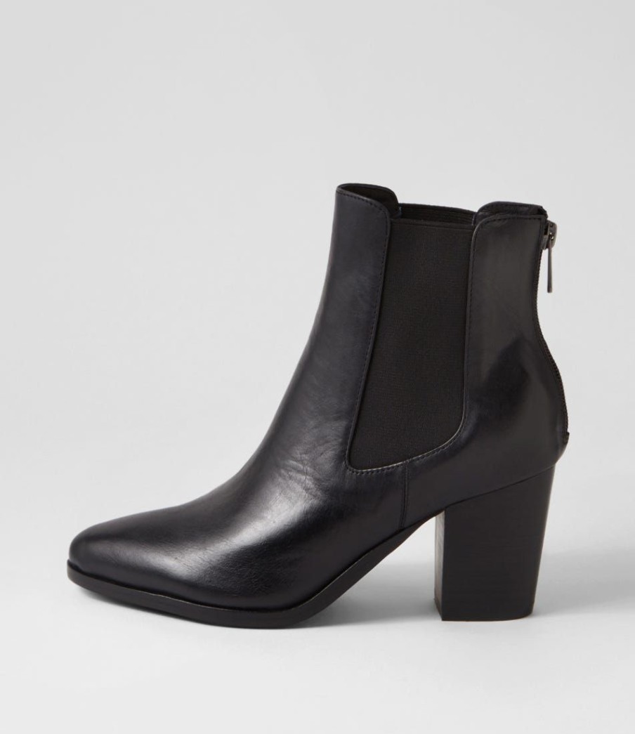 Shoes DJANGO & JULIETTE | Tertia Black Heel Leather Ankle Boots