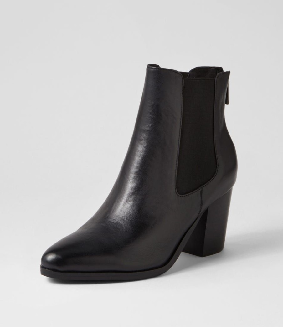 Shoes DJANGO & JULIETTE | Tertia Black Heel Leather Ankle Boots