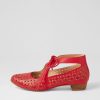 Shoes DJANGO & JULIETTE | Eldon Red Tan Leather Lace Up Flats