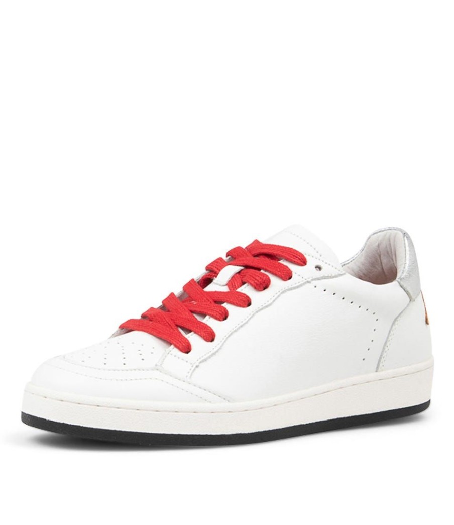 Shoes ALFIE & EVIE | Ajax White Gold Leather Sneakers