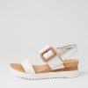 Shoes DJANGO & JULIETTE | Albany White Tan Leather Sandals