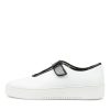 Shoes DJANGO & JULIETTE | Lynlee White Black Patent Leather Sneakers