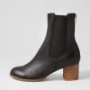 Shoes DJANGO & JULIETTE | Sebasy Black Natural Heel Leather Chelsea Boots