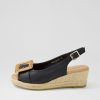 Shoes DJANGO & JULIETTE | Saloso Black Natural Leather Buckle Sandals