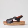 Shoes DIANA FERRARI | Jelong Black Leather Espadrilles