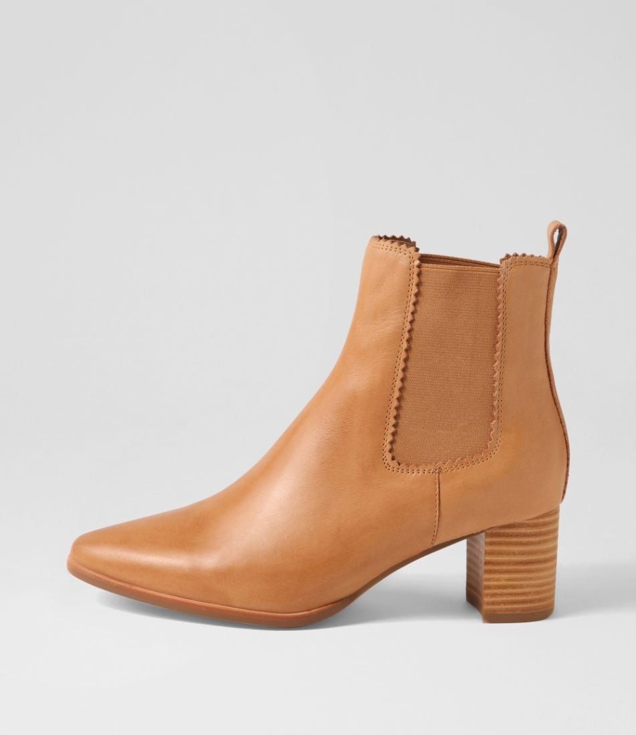 Shoes DIANA FERRARI | Larry Tan Natural Heel Leather Ankle Boots